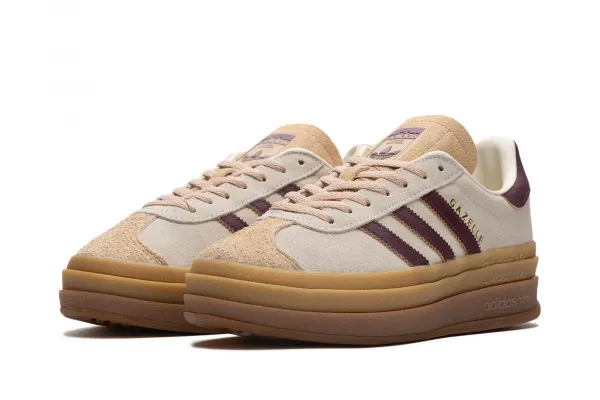 adidas Gazelle Bold W "Cream White Maroon" (JQ5127)