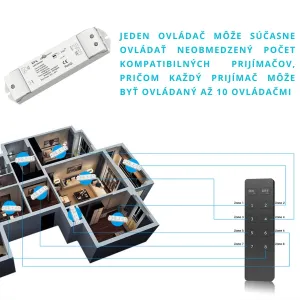 LEDprodukt LED prijímač V1-L RF 2,4GHz 15A