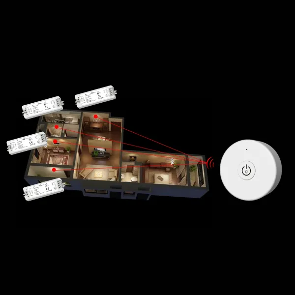 LEDprodukt LED ovládač RF12 mini biely