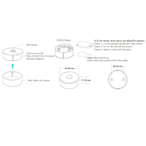 LEDprodukt LED ovládač RF12 mini biely
