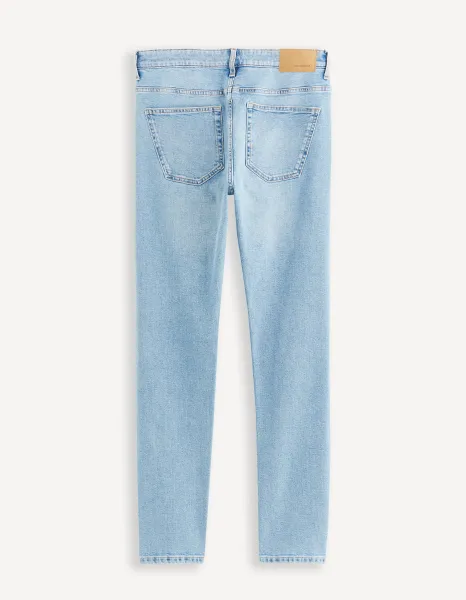 Svetlomodré pánske slim fit džínsy Celio Fotaper