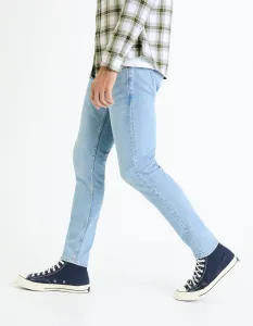 Svetlomodré pánske slim fit džínsy Celio Fotaper