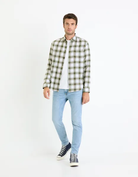 Svetlomodré pánske slim fit džínsy Celio Fotaper