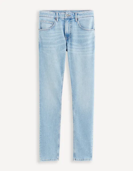 Svetlomodré pánske slim fit džínsy Celio Fotaper