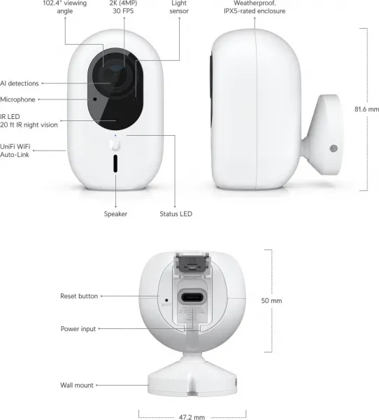 Ubiquiti UBNT UVC-G4-INS - Camera G4 Instant