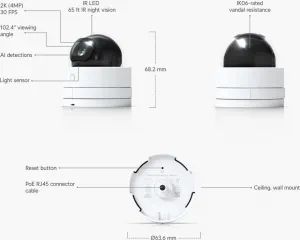 Ubiquiti UBNT UVC-G5-Dome-Ultra, UniFi Video Camera G5 Dome Ultra
