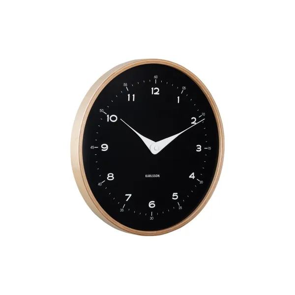 Karlsson 5995BK dizajnové nástenné hodiny čierne,priemer 30 cm
