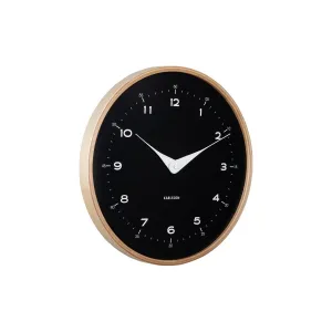 Karlsson 5995BK dizajnové nástenné hodiny čierne,priemer 30 cm