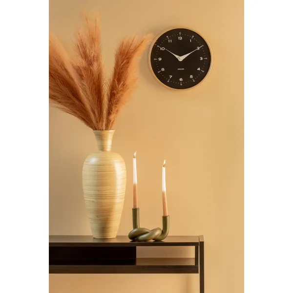 Karlsson 5995BK dizajnové nástenné hodiny čierne,priemer 30 cm