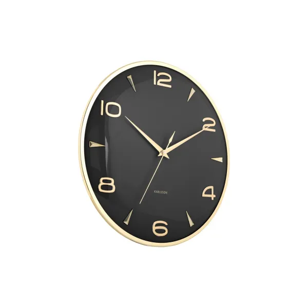 Dizajnové nástenné hodiny Karlsson 6017BK čierne,priemer 40 cm