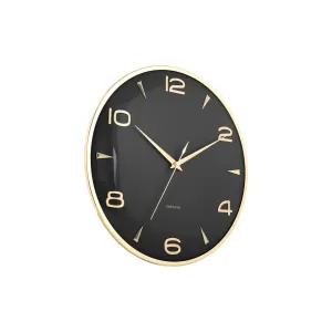 Dizajnové nástenné hodiny Karlsson 6017BK čierne,priemer 40 cm