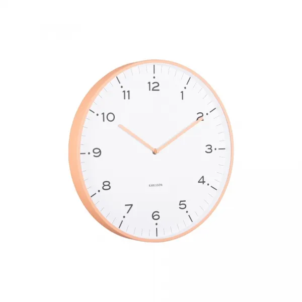 Dizajnové nástenné hodiny Karlsson 6011ORoranžové, priemer 40 cm