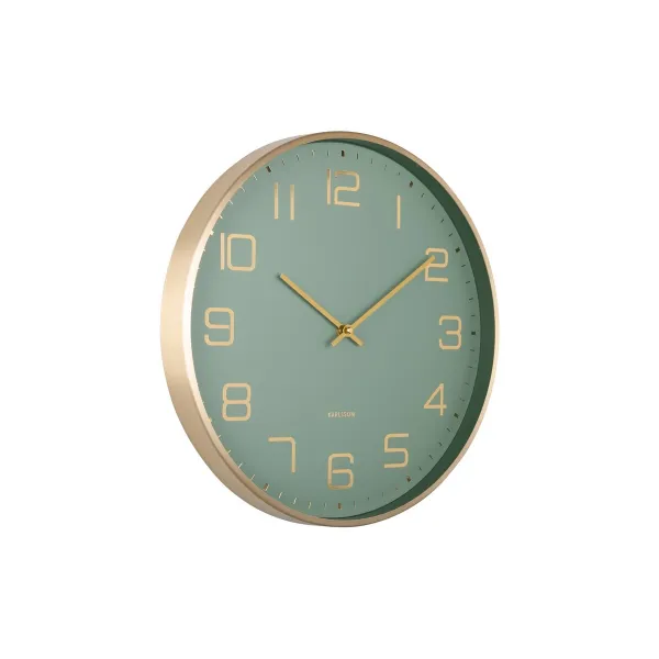 Karlsson 5973GR dizajnové nástenné hodinysvetlozelené, priemer 40 cm
