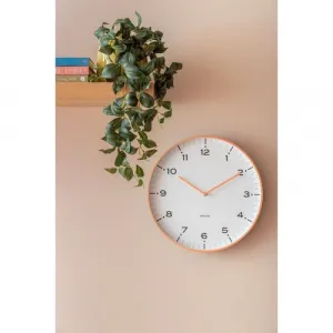 Dizajnové nástenné hodiny Karlsson 6011ORoranžové, priemer 40 cm