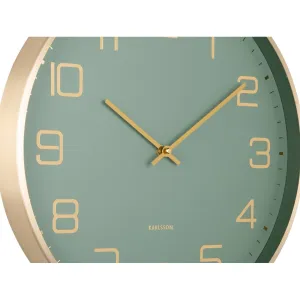 Karlsson 5973GR dizajnové nástenné hodinysvetlozelené, priemer 40 cm