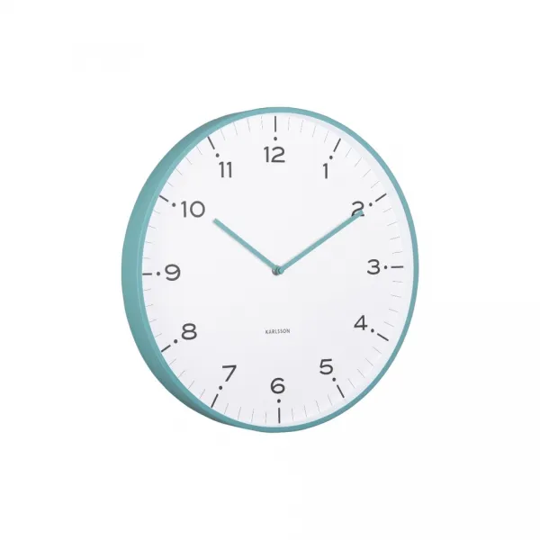 Dizajnové nástenné hodiny Karlsson 6011BL modré,priemer 40 cm