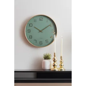 Karlsson 5973GR dizajnové nástenné hodinysvetlozelené, priemer 40 cm