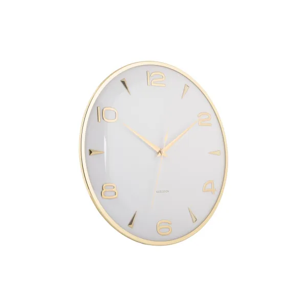 Dizajnové nástenné hodiny Karlsson 6017WH biele,priemer 40 cm