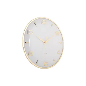 Dizajnové nástenné hodiny Karlsson 6017WH biele,priemer 40 cm