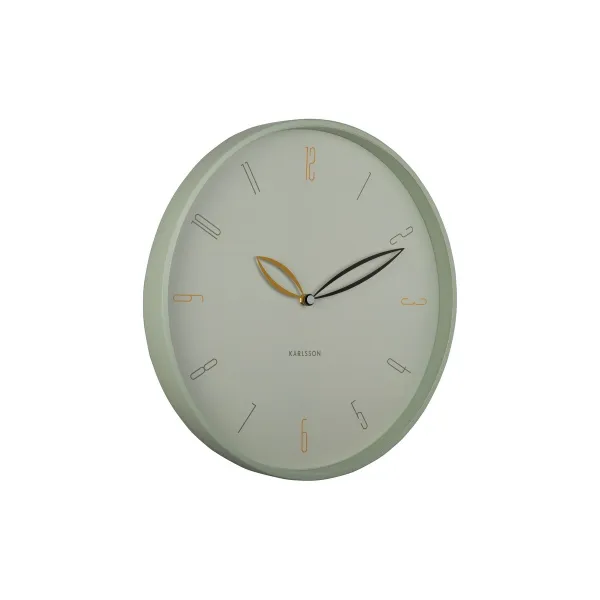 Dizajnové nástenné hodiny Karlsson 6012GR zelené,priemer 40 cm