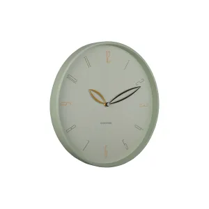 Dizajnové nástenné hodiny Karlsson 6012GR zelené,priemer 40 cm