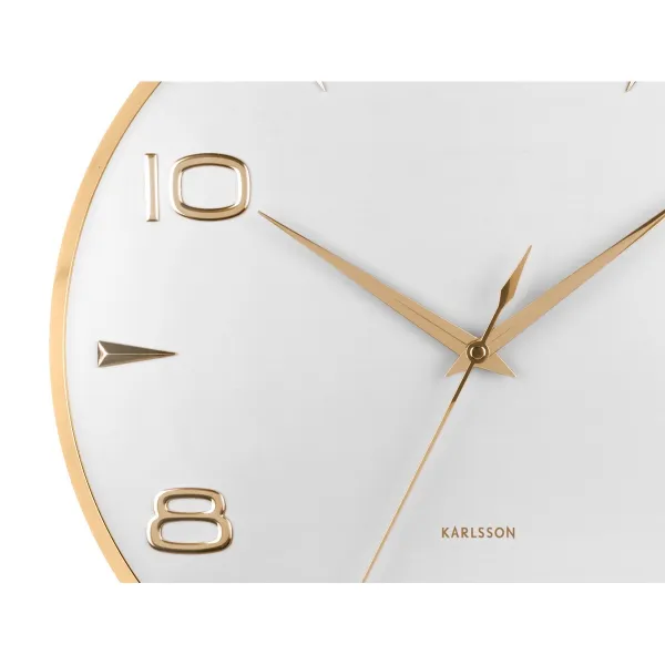Dizajnové nástenné hodiny Karlsson 6017WH biele,priemer 40 cm