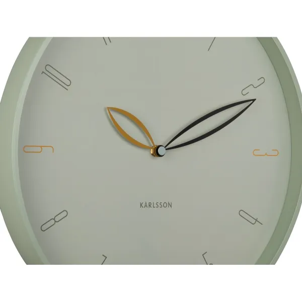 Dizajnové nástenné hodiny Karlsson 6012GR zelené,priemer 40 cm