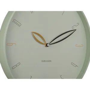 Dizajnové nástenné hodiny Karlsson 6012GR zelené,priemer 40 cm