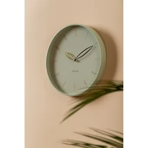 Dizajnové nástenné hodiny Karlsson 6012GR zelené,priemer 40 cm