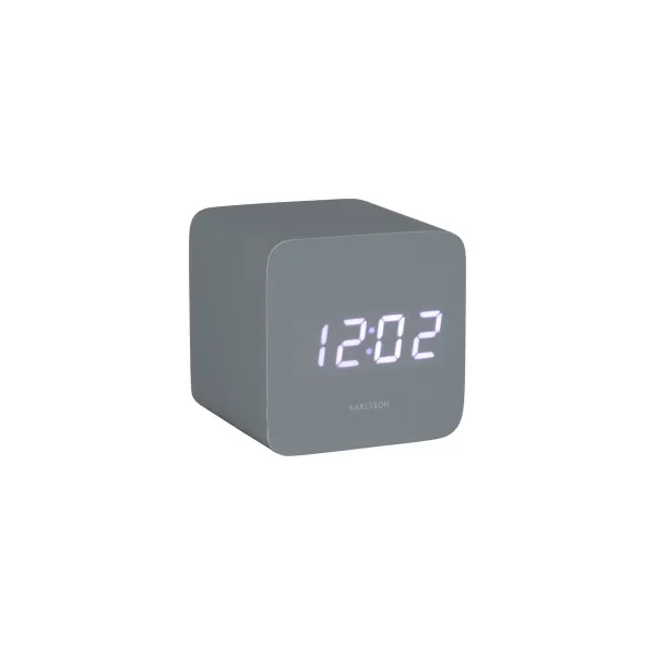 Karlsson 5982GY dizajnové LED hodiny s budíkomsivé, 7 cm
