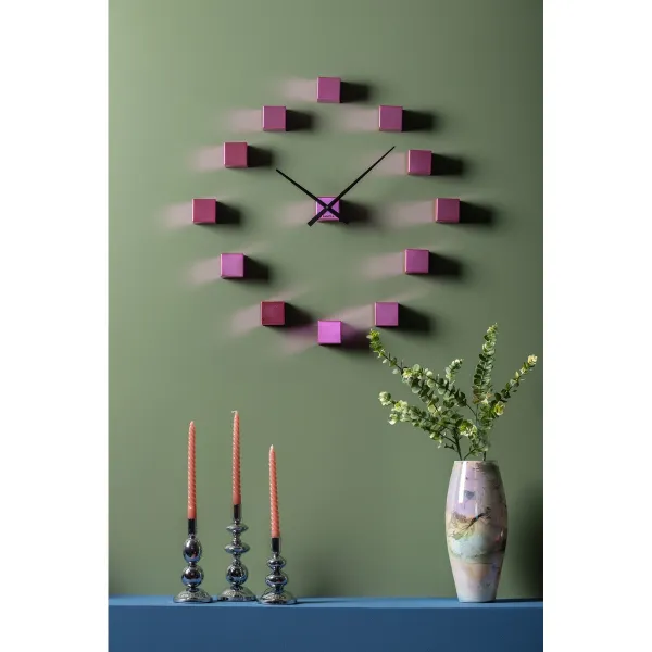 Karlsson KA5974PI dizajnové nástenné hodinyružové, priemer 80 cm