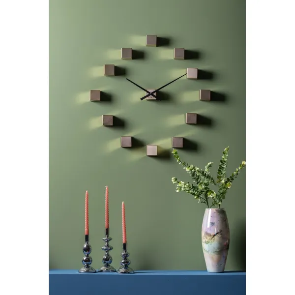 Karlsson KA5974GD dizajnové nástenné hodiny zlaté,priemer 80 cm
