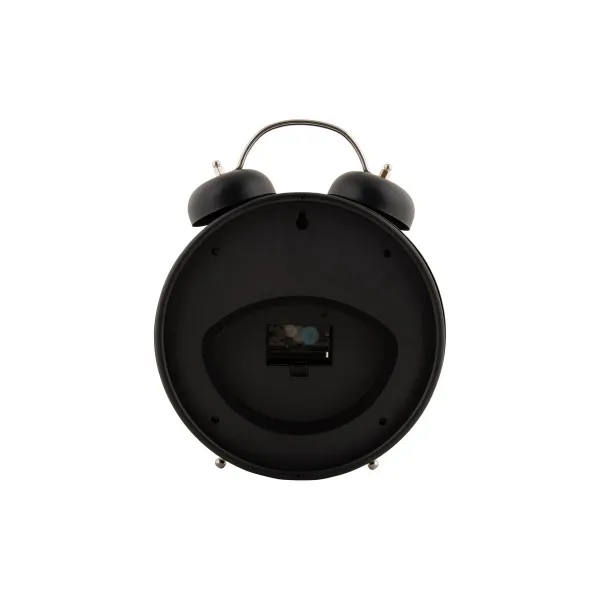 Karlsson 6019BK dizajnové stolové hodiny/budíkčierne, priemer 30 cm