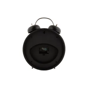 Karlsson 6019BK dizajnové stolové hodiny/budíkčierne, priemer 30 cm