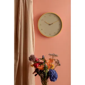 Dizajnové nástenné hodiny Karlsson 6013BY žlté,priemer 40 cm