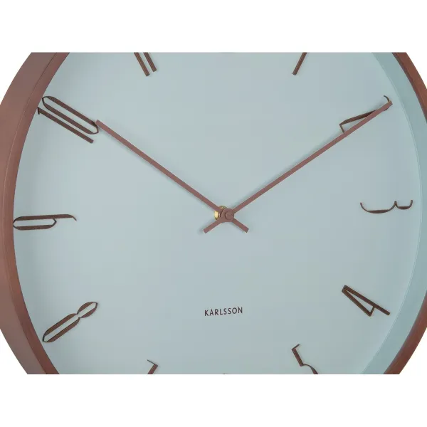 Dizajnové nástenné hodiny Karlsson 6014BL modré,priemer 40 cm