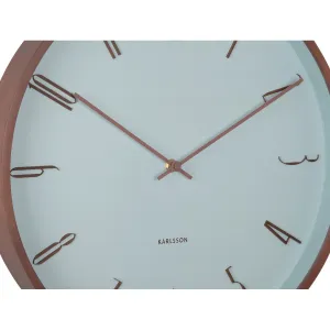 Dizajnové nástenné hodiny Karlsson 6014BL modré,priemer 40 cm