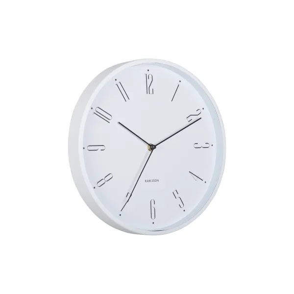 Karlsson 5988WH dizajnové nástenné hodiny biele,priemer 30 cm
