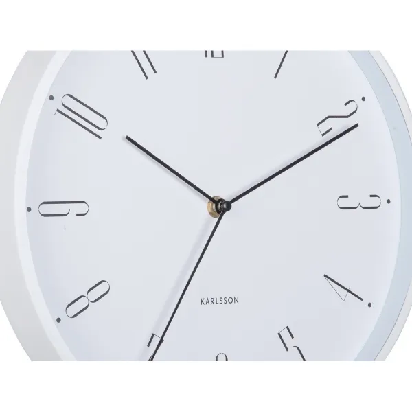 Karlsson 5988WH dizajnové nástenné hodiny biele,priemer 30 cm
