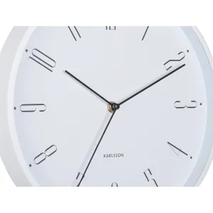 Karlsson 5988WH dizajnové nástenné hodiny biele,priemer 30 cm