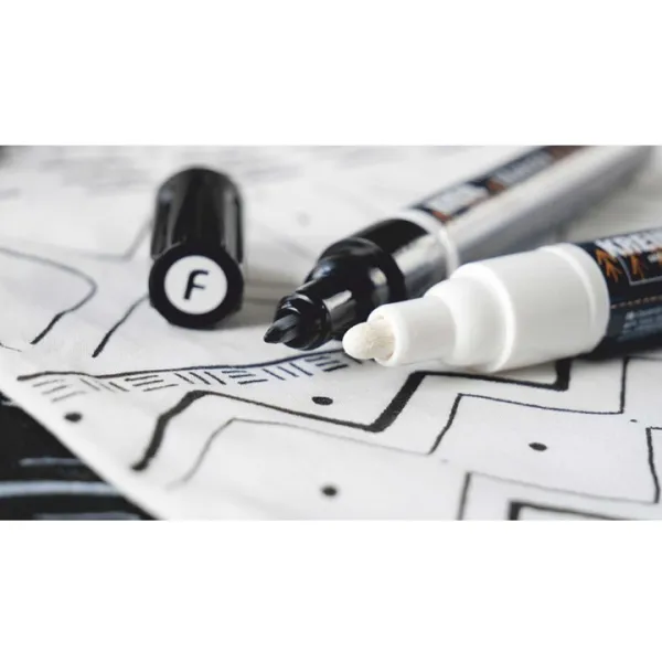 Fixky na textil Black and White 4 ks - KREUL