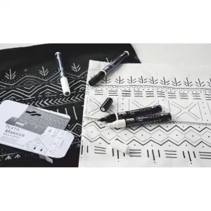 Fixky na textil Black and White 4 ks - KREUL