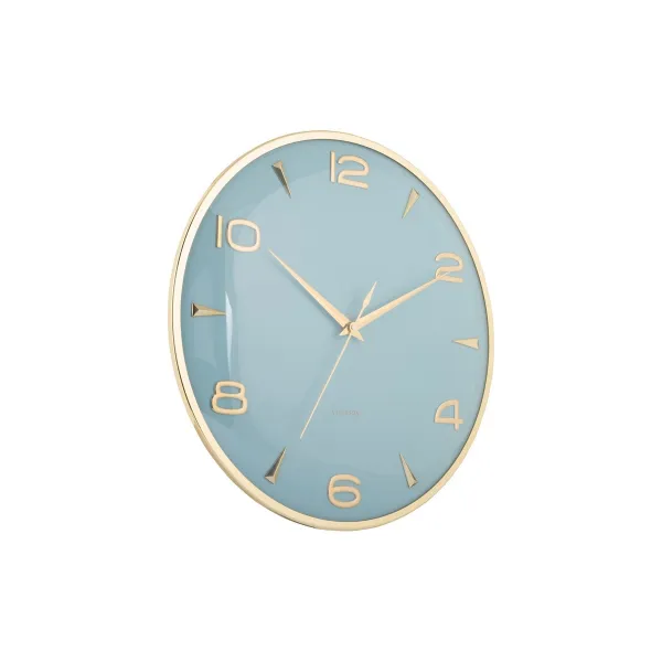 Dizajnové nástenné hodiny Karlsson 6017BLsvetlomodré, priemer 40 cm