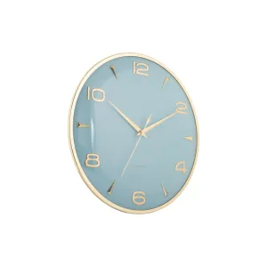 Dizajnové nástenné hodiny Karlsson 6017BLsvetlomodré, priemer 40 cm