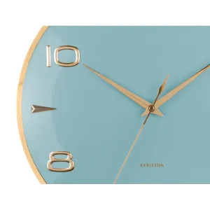 Dizajnové nástenné hodiny Karlsson 6017BLsvetlomodré, priemer 40 cm