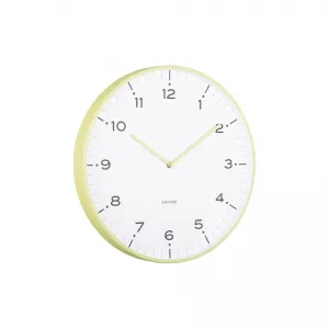 Dizajnové nástenné hodiny Karlsson 6011GR žlté,priemer 40 cm