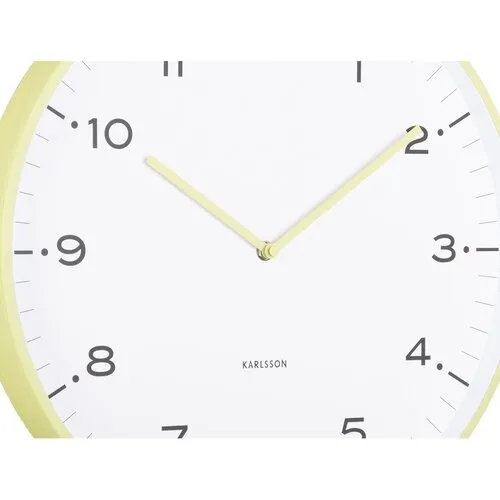 Dizajnové nástenné hodiny Karlsson 6011GR žlté,priemer 40 cm