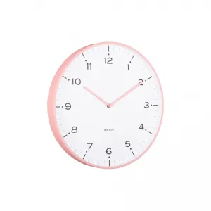 Dizajnové nástenné hodiny Karlsson 6011PI ružové,priemer 40 cm