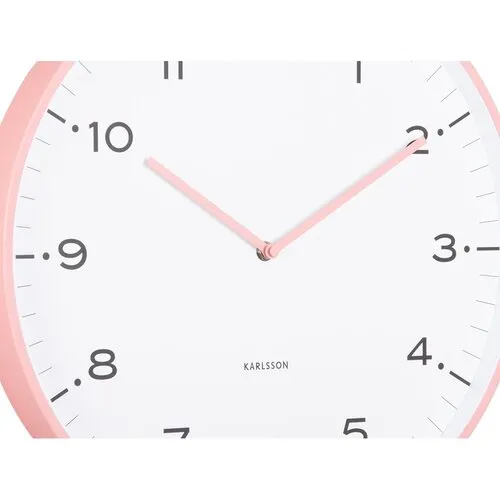 Dizajnové nástenné hodiny Karlsson 6011PI ružové,priemer 40 cm