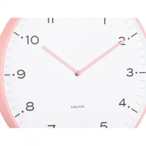 Dizajnové nástenné hodiny Karlsson 6011PI ružové,priemer 40 cm
